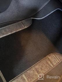 img 6 attached to 🚗 Premium BDK Gray Carpet Car Floor Mats with Anti-Slip Features and Heel Pad - Stylish Two-Tone Faux Leather Mats for Cars, Trucks, Vans, and SUVs