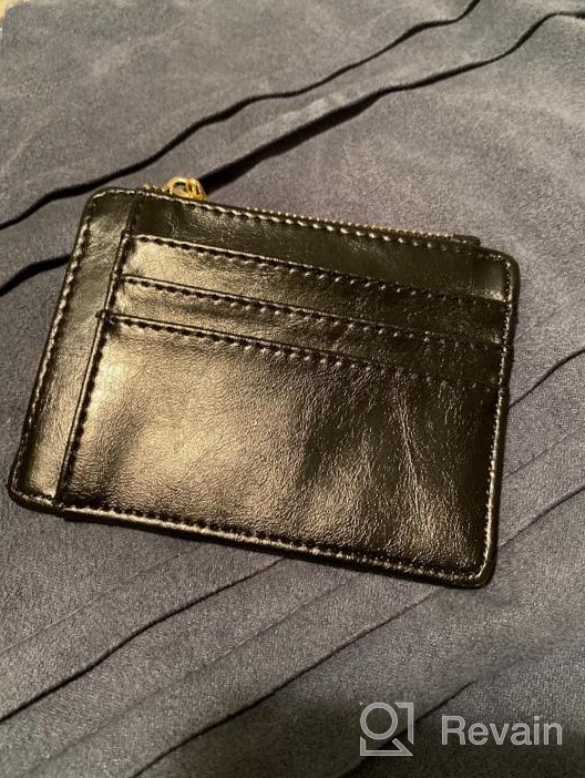 img 1 attached to Women'S Minimalist RFID Credit Card Holder With Keychain: Sleek Front Pocket Wallet For Coins And Cards review by Joe Comforti