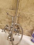 img 1 attached to Upgrade Your Bathroom With Sumerain Clawfoot Tub Faucet In Brushed Nickel With Shower Head Included review by Francisco Garcia