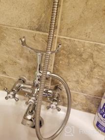img 6 attached to Upgrade Your Bathroom With Sumerain Clawfoot Tub Faucet In Brushed Nickel With Shower Head Included