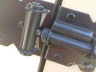 img 1 attached to Rust-Proof ZEKOO Self Closing Gate Hinges In Heavy Duty Black Steel - Ideal For Vinyl And Wood Fence Gates review by William Turner