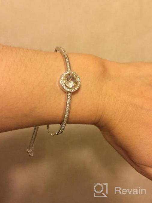 img 1 attached to 14K White Gold Bracelets- A Timeless Gift for Women, Accented with a Luxury Gift Box for Birthdays and Special Occasions review by Liz Pacheco