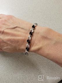 img 6 attached to 💎 Exquisite Crystal Tennis Link Bracelet: Birthstone CZ Bracelets for Elegant Women & Girls