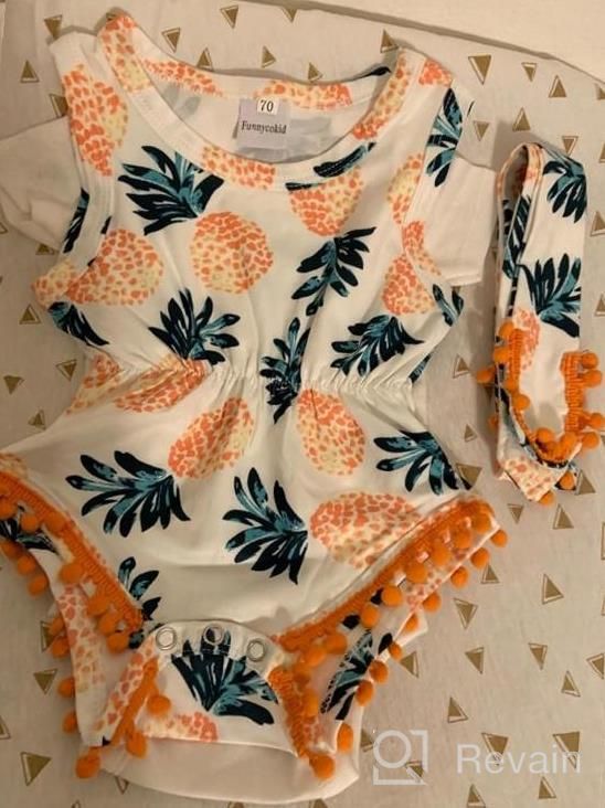 img 1 attached to Stylish Summer Floral Romper And Headband Set For Newborn And Toddler Girls By BFUSTYLE review by Alma West