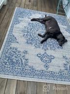 img 1 attached to Stylish And Durable Nicole Miller New York Azalea Medallion Indoor/Outdoor Rug In Grey/Black, Sized 7'9"X10'2 review by Tressy Rakowiecka