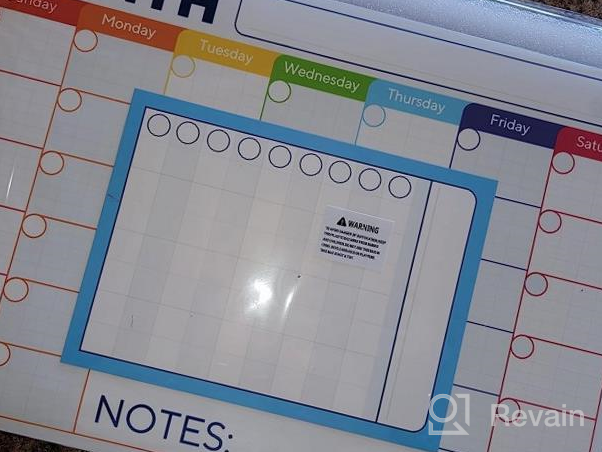 img 1 attached to Get Organized Every Day With Our 3-Piece Magnetic Whiteboard Calendar Set For Fridge - Monthly, Weekly, And Daily Planner With Grocery List, 5 Markers, And Eraser review by Jeff Clites