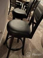 img 1 attached to 30” Bar Height Weathered Grey Finish Meeker X Back Fabric Swivel Stool With Black Leather Seat - DTY Indoor Living review by Sal Muniz