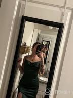 img 1 attached to Chic and Sensual: Verdusa Women's Split Hem Satin Cami Bodycon Dress with Cowl Neck and Spaghetti Straps review by David Padilla