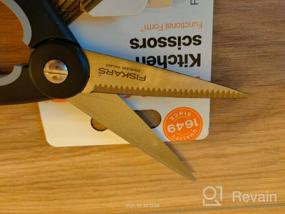 img 4 attached to FISKARS Functional Form Kitchen Scissors, 22 cm, silver/black