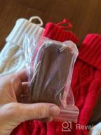 img 1 attached to LIBWYS Knit Christmas Stockings With Name Tags, 4 Pack 18" Large Cable Xmas Stockings Classic Burgundy Red Ivory White Chunky Hand Stockings review by Gary Perry