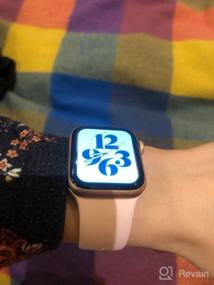 img 6 attached to Восстановленные Apple Watch SE в корпусе из золотистого алюминия с 📱 GPS + сотовой связью и розовым спортивным ремешком Pink Sand - 40 мм.
