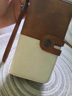 img 1 attached to CLUCI Beige Leather Women'S Wallet With Brown Accents - Large Designer Card Holder And Travel Clutch With Wristlet For Organizing review by Marco Maurer