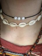 картинка 1 прикреплена к отзыву Handmade White Velvet Rope Choker Necklace With Conch Shell - Perfect For Summer Beach Jewelry, Adjustable And Unique Sunscsc Creation от Kevin Ballard