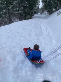 img 5 attached to Heavy Duty Atalawa Snow Sleds: Unisex Plastic Sleighs And Toboggans For Thrilling Ski Fun