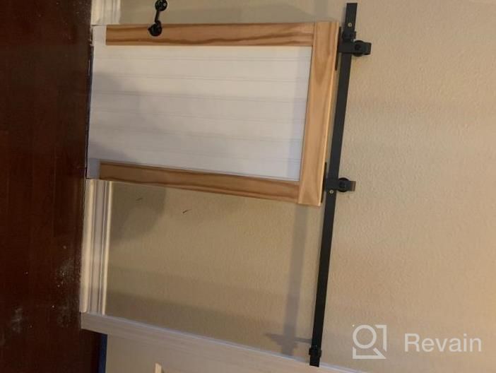 img 1 attached to Super Mini Cabinet Sliding Barn Door Hardware Kit - Skysen 6.6Ft Single Door System For Wardrobe, TV Stand And Cabinets (Cgdz) review by Todd Gill