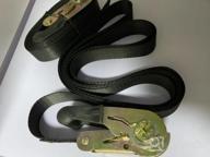 img 1 attached to Heavy-Duty Nylon Ratchet Tie Down Straps For Securing Cargo - Black 8Ft (2-Pack) - Ideal For Trailers, Motorcycles, Kayaks, And More - Includes Spring Fittings And Track Mechanism For Safe Transport review by Kevin Grizzle