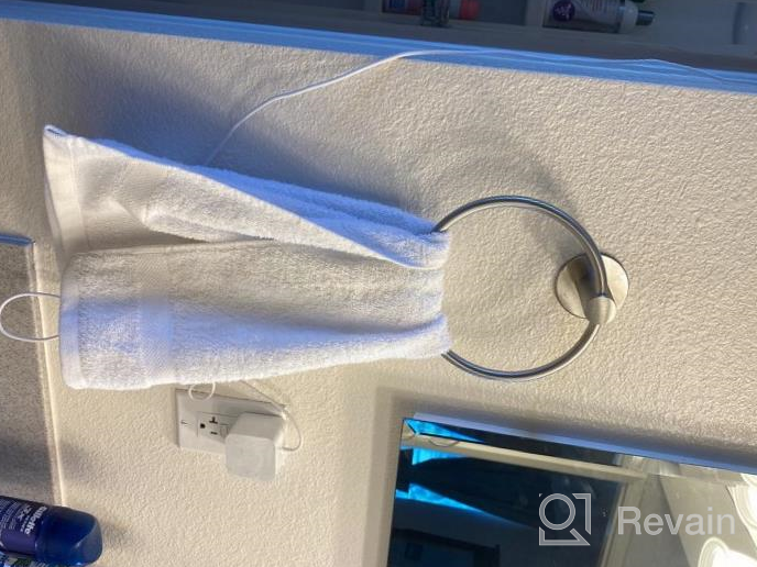 img 1 attached to GERUIKE Adhesive Towel Ring: Self-Adhesive Stainless Steel Rustproof Wall Mounted Bathroom Towel Holder review by Larry Cho