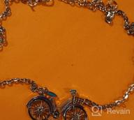 img 1 attached to Exquisite WEVENI Enamel Alloy Bicycle Necklace: Unique Bike Pendant Chain Jewelry for Women, Girls & Ladies - Perfect Gift Idea! review by Raymond Wade