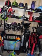 img 1 attached to Golf And Sports Equipment Storage Organizer - Garage Rack With 2 Bag Stands And Multiple Shelves For Efficient Storage - Mythinglogic review by Imed Artun