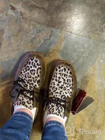 img 5 attached to Stylish and Comfortable: Twisted Driving Moccasins Distressed Leopard Girls' Athletic Shoes