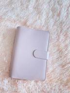img 1 attached to PU Leather Personal Planner Notebook With 40 Pages Loose-Leaf Papers, 6 Zipper Bags For Filler Paper, Category Stickers, Pen Holder & Magnetic Buckle (Lavender, 7.5” X 5.2”) review by Tara Ford