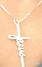 img 6 attached to Sacred Cross Necklace: 925 Sterling Silver Infinity Heart Pendant for Women - Perfect Christian Gift
