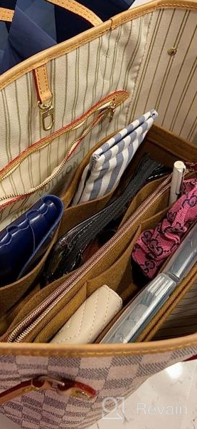 img 1 attached to Felt Handbag Organizer Insert By OMYSTYLE - Perfect Tote Bag Organizer For Neverfull, Speedy & More With 5 Size Options Available! review by Billy Dotie