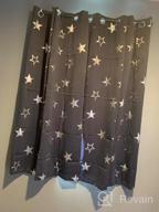 img 1 attached to 🌙 Anjee Kids Navy Blue Stars Blackout Curtains, 45 Inches Length, Silver Foil Print Room Darkening Window Curtain, Thermal Insulated Grommet Drapes, 2 Panels, Navy Blue, 52x45 Inches review by Stephanie Graves