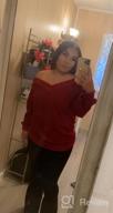 img 1 attached to Warm Up In Style: Tobrief Women'S Off-Shoulder Waffle Knit Pullover Sweater review by Kenkoy Braggs