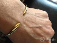 img 1 attached to Handcrafted Italian Miabella Adjustable Teardrop Cuff Bracelet In 925 Sterling Silver Or 18Kt Gold review by Marcus Hardin