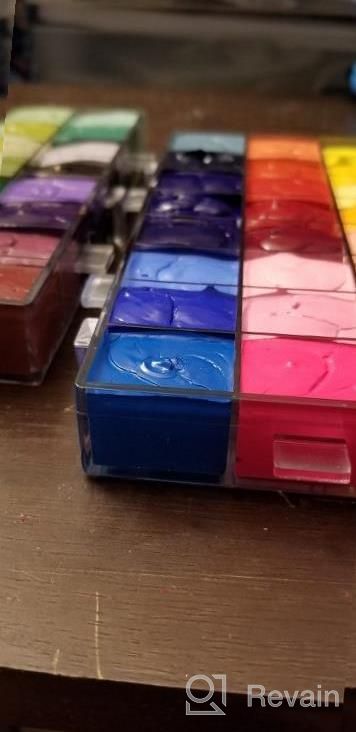img 1 attached to 24-Well Airtight Paint Palette Box For Watercolor, Gouache, Acrylic And Oil - Keeps Paints Wet For Storage review by Zack Frazier