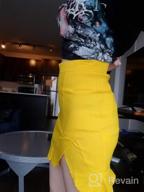 img 1 attached to Justalwart Women'S High Waist Mini Bodycon Skirt Short Wrap Skirt review by Jenna Hawkins