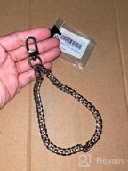 img 1 attached to CRAFTMEMORE 8 Inch Purse Chain Handle Handbag Strap Metal Flat Curb Replacement Cosmetic Clutch Mini Pochette Accessories (IR-8L, Gunmetal Black) review by Brono Parks
