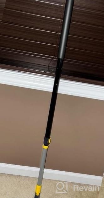 img 1 attached to Yocada 15" 2-In-1 Floor Scrub And Scrape Brush With Telescopic Handle - Stiff Bristles For Cleaning Showers, Patios, Bathrooms, Garages, Kitchens, Walls, Decks, Tubs, And Tiles review by Roberto Evans