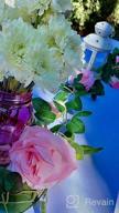картинка 1 прикреплена к отзыву Набор из 2 искусственных гирлянд из роз с листьями зелени для свадебного фона и декора комнаты - Белая роза, висящая цветочная лоза от SHACOS от Marc Salem