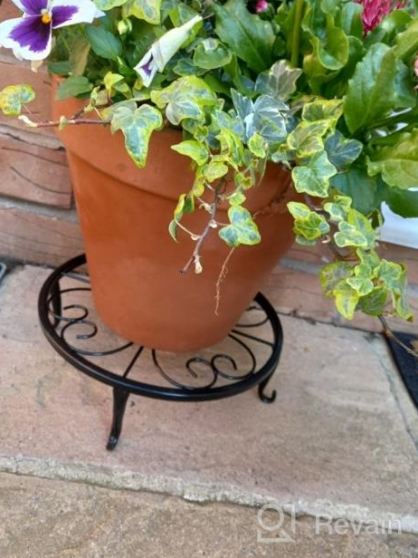 img 1 attached to Stunning And Sturdy: Luxspire 3-Pack Metal Plant Pot Stands For A Charming Garden And Patio Look! review by Ruben Weaver