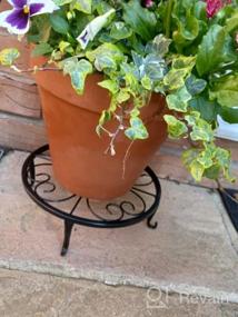 img 6 attached to Stunning And Sturdy: Luxspire 3-Pack Metal Plant Pot Stands For A Charming Garden And Patio Look!
