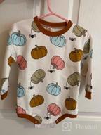 img 1 attached to 🎃 Pumpkin Sweatshirt Romper: Oversized Long Sleeve Onesie for Baby Halloween Outfit - Girl/Boy | Fall Baby Clothes review by Darius Slater