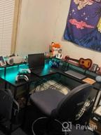 img 1 attached to Maximize Your Gaming Setup With SUPERJARE L-Shaped Desk - Includes Power Outlets, LED Lights, And Ample Storage Space In Sleek Black Design review by Detra Carter