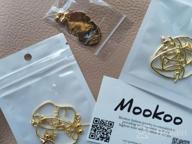 img 1 attached to Face Abstract Gold Statement Earrings - Mookoo 3 Pair Vintage Hypoallergenic Dangle Stud For Girls Teens Women review by James Ortega