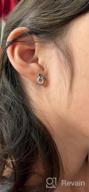 img 1 attached to Sterling Silver Rhodium Plated Zirconia Screwback Earrings for Girls' Jewelry review by Keely Simmons