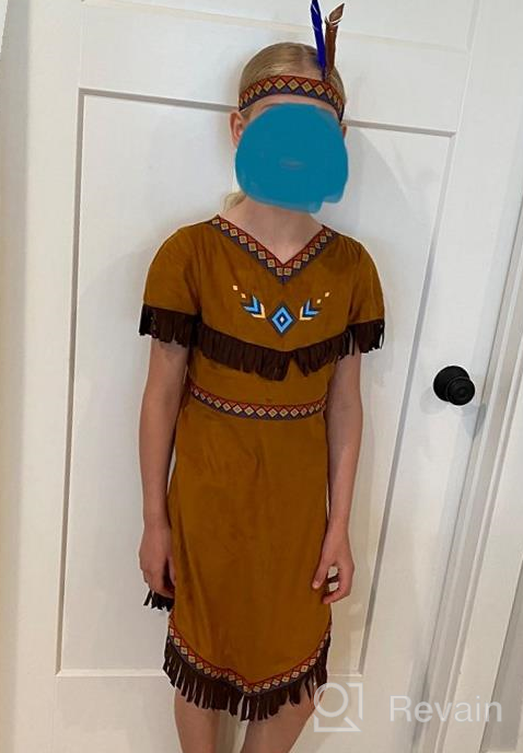 img 1 attached to Native American Costume For Girls - Traditional Kids Dress Outfit By ReliBeauty review by Ray Welchhance