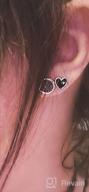 img 1 attached to 💖 Qings Rose Gold Black Heart Stud Earrings: Stunning 925 Sterling Silver Jewelry with Exquisite Sparkling Star Cubic Zirconia - Perfect Birthday Gift for Women and Girls review by Jennifer Redmond