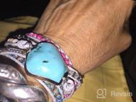 img 1 attached to YGLINE Boho Handmade Leather Tube 🌟 Crystal Stone Bracelet: Striking Style for Women review by David Lambert