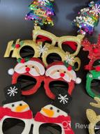 img 1 attached to 🎄 BOSONER 14Pack Christmas Glitter Party Glasses - Fun Novelty Eyewear for Festive Accessories, Decorations, and Holiday Favors review by Cris Walton