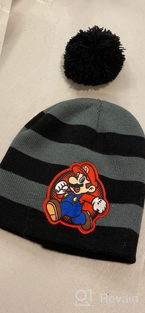 img 1 attached to 🧢 Warm & Adorable Nintendo Boys Winter Hat, Scarf, Gloves, and Mittens for Toddlers and Kids! review by Allan Ryser