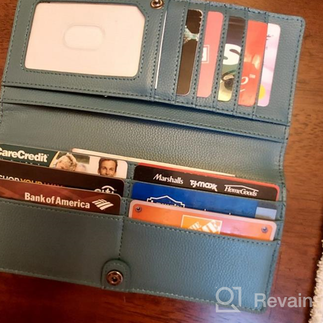 img 1 attached to Stylish And Secure Bifold Wallet For Women: Bveyzi Ultra Slim RFID Blocking Credit Card Holder Clutch review by Christopher Shah