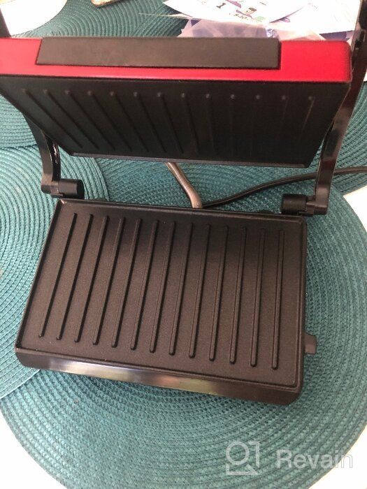 img 1 attached to Sandwich maker Kitfort KT-1609 Panini Maker, red review by Czeslawa Jaworska ᠌