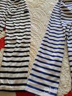 img 1 attached to Tulucky Women's Casual Long Sleeve Striped Tees - Round Neck Tank Tops review by Evan Roberts