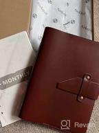 img 1 attached to Nekmit A5 Refillable Leather Planner 2023 - Monthly And Weekly Organizer With 6 Ring Binder, Pen Holder, And Inner Pockets, In Genuine Brown Leather Cover review by Joe Lantz